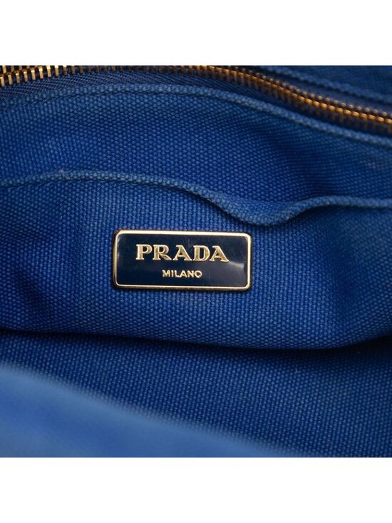 PRADA GREEN CANAPA STAMPATA VENICE SHOULDER BAG – RDB Prada Canapa Mini 2-Way Shoulder Bag Blue Green Canvas
